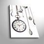 Wallity Reloj de pared decorativo de lienzo Multicolor 45 x 70 cm